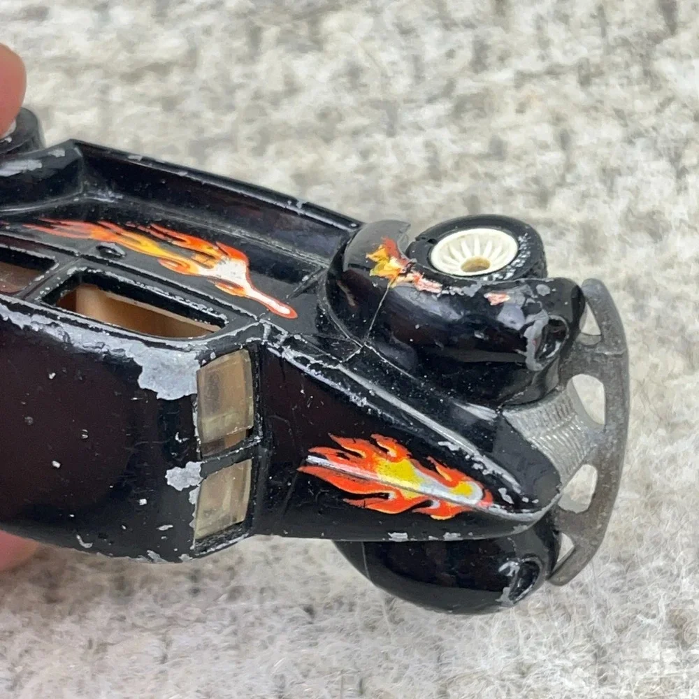 Vintage Hot Wheels 1982 Real Riders 40 Ford‎ 2-Door Malaysia Black Fire Flame